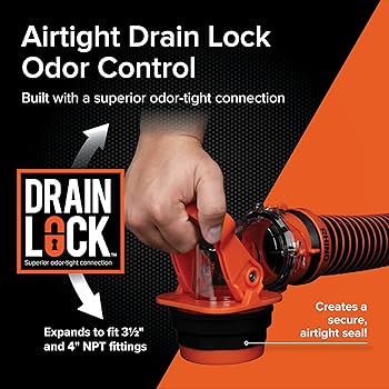 Camco Rhino RV Sewer Adapter PRO - Clear Sewer Hose Elbow